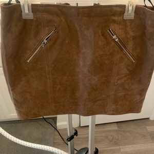 Suede High Wasted Skirt